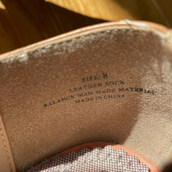 Mary Jane Orange and Brown Heels - Picture 7 of 7